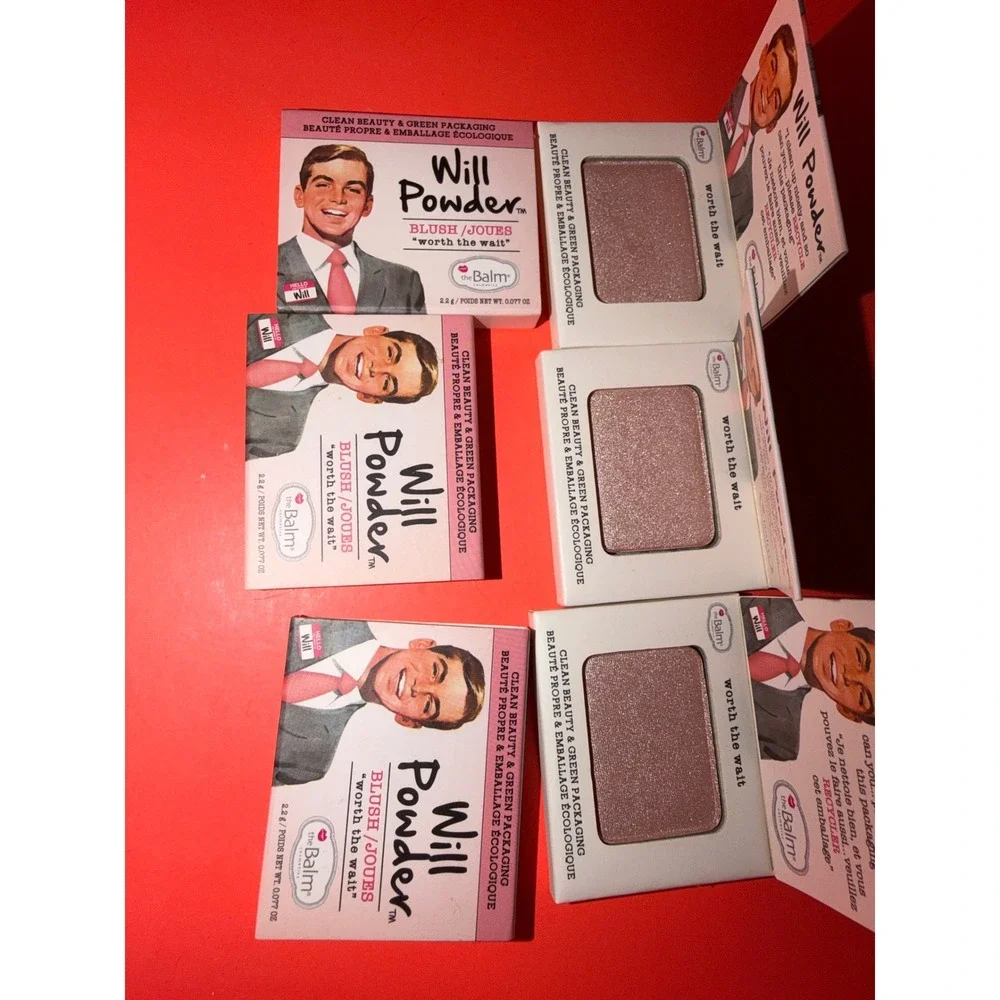 theBalm Will Powder Blush Worth the Wait Shimmer Clean Beauty 3 Pack Face